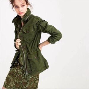 J.CREW Boyfriend Field Military Cargo Green Utility Jacket XS
